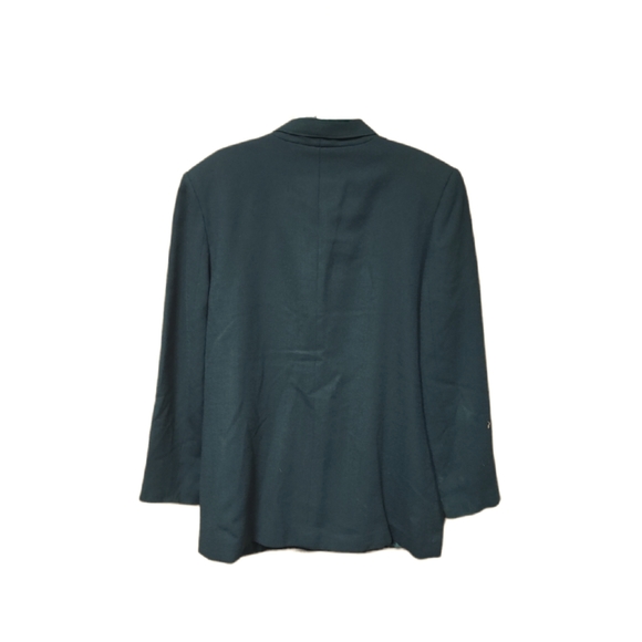 Alfred Dunner 100% Wool Women's Long Sleeve Hunter Green Blazer Size 12 - Picture 2 of 5